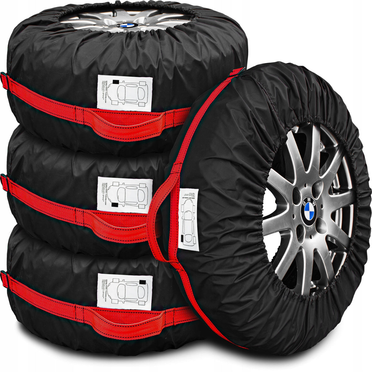 WHEEL COVERS TIRE RIMS 13-17 INCH 4PCS 4K WATERPROOF PROTECTIVE GARAGE
