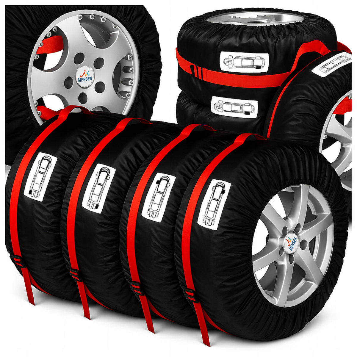 WHEEL COVERS TIRE RIMS 13-17 INCHES SET 4 PCS WATERPROOF COVER
