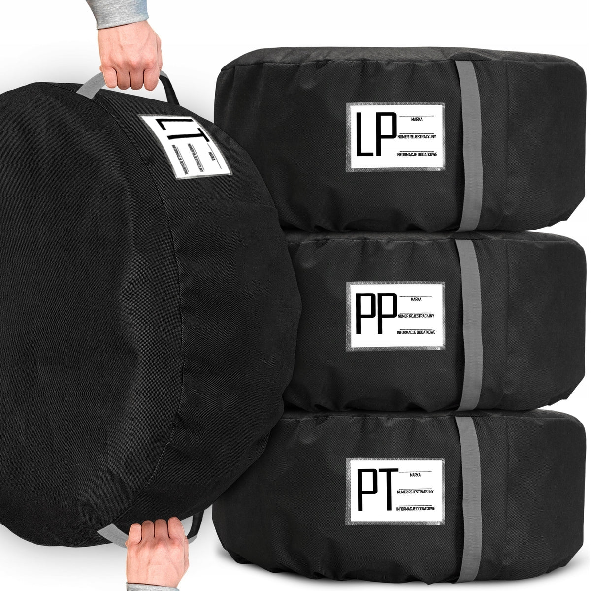 WHEEL COVERS TIRES RIMS 20-23 SET 4PCS CASE MARKING WHEELS HANDLE