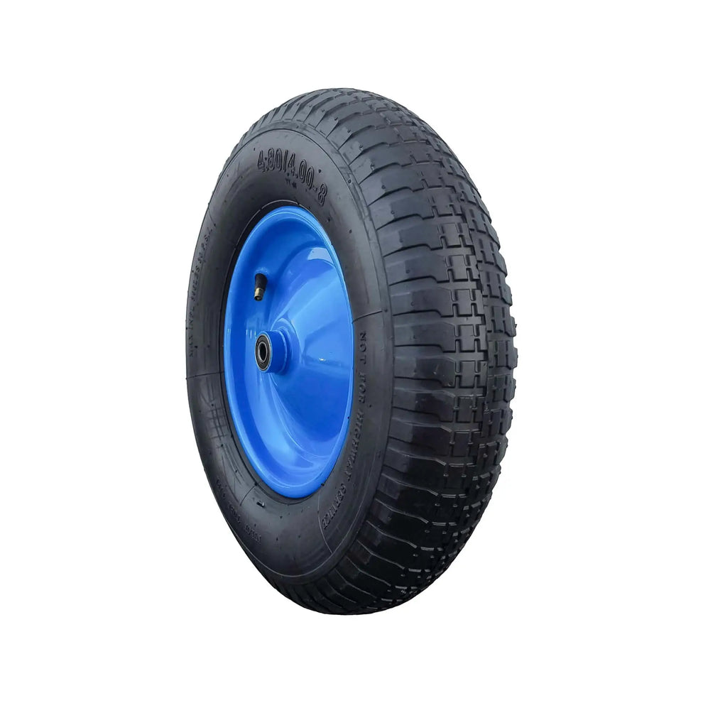 WHEEL PUMPED FOR WHEELBARROW, TROLLEY 400x8 400/8 400-8 4.00-8 + AXLE 12mm STRONG Manufacturer code V30100