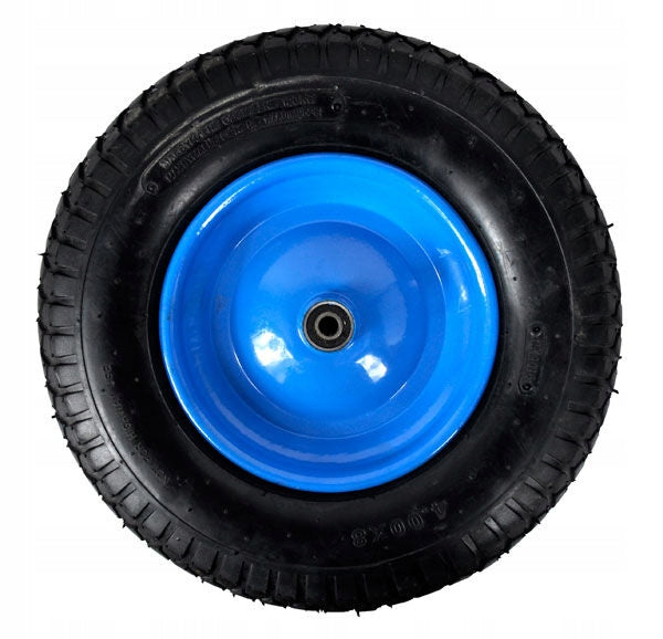 WHEEL PUMPED FOR WHEELBARROW, TROLLEY 400x8 400/8 400-8 4.00-8 + AXLE 12mm STRONG Packaging status original