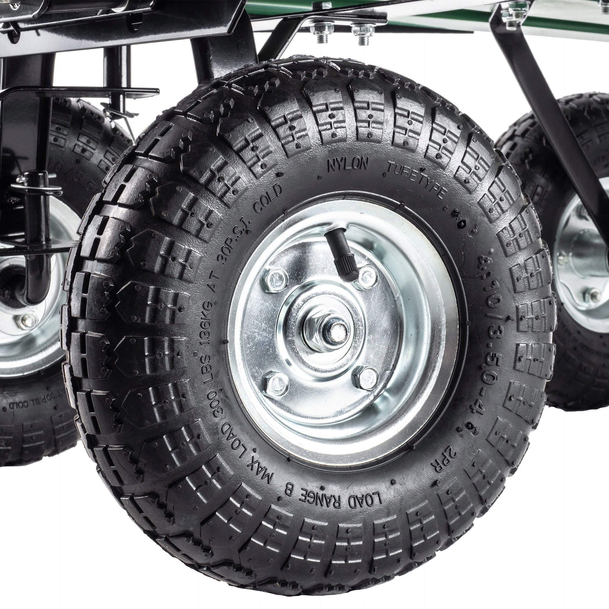 WHEELBARROW GARDEN TROLLEY 300kg TRANSPORT TIPPER STRONG WHEELBARROW TRAILER Wheels number 4