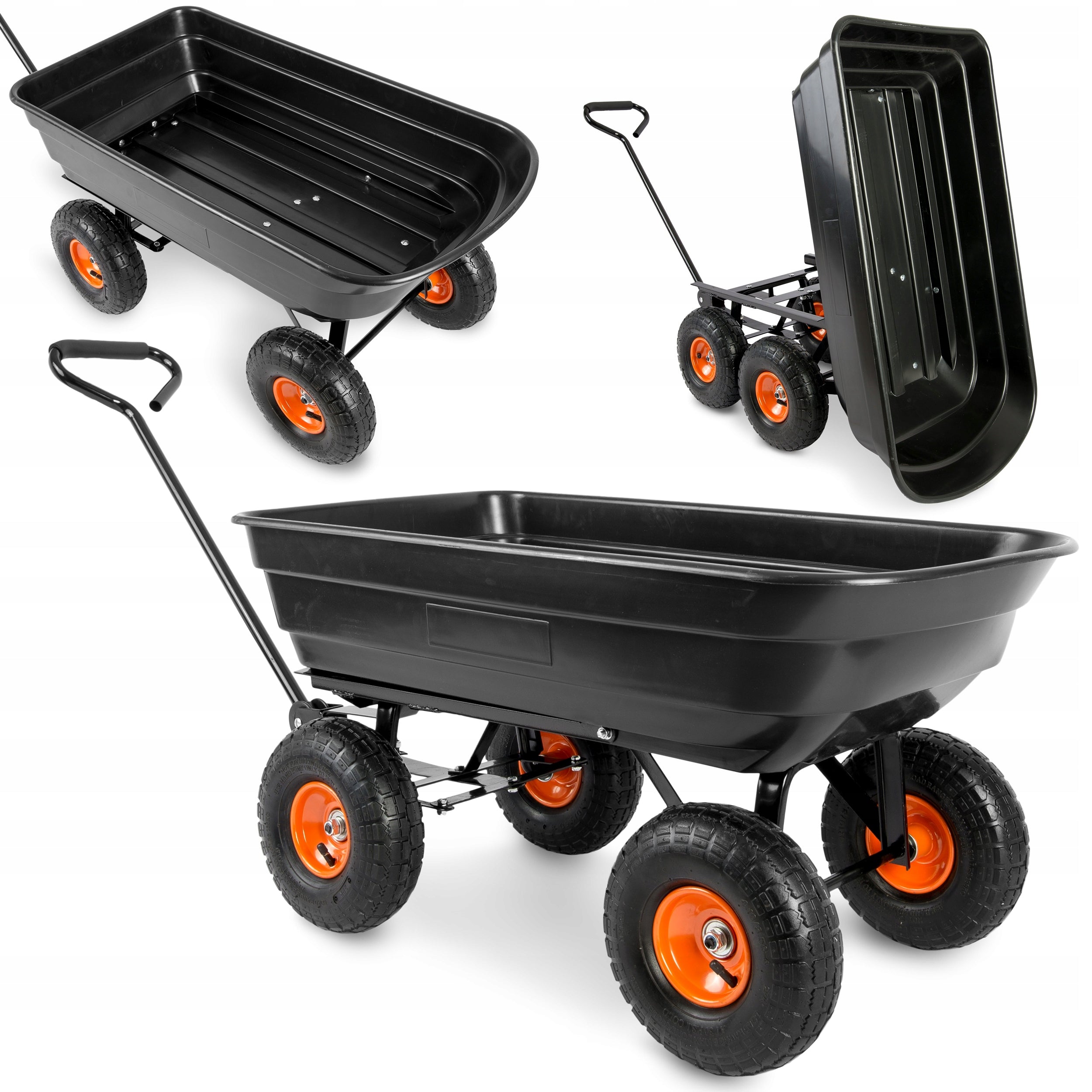 WHEELBARROW TRANSPORT TROLLEY GARDEN DUMP TRUCK 3in1