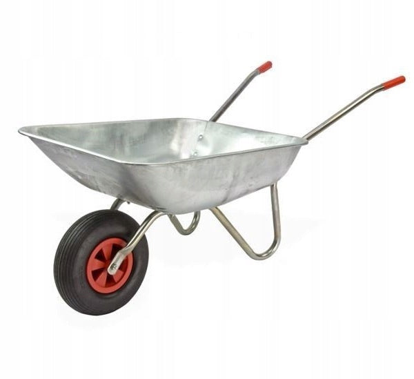 WHEELBARROW TROLLEY GALVANIZED LIGHT GARDEN 80L