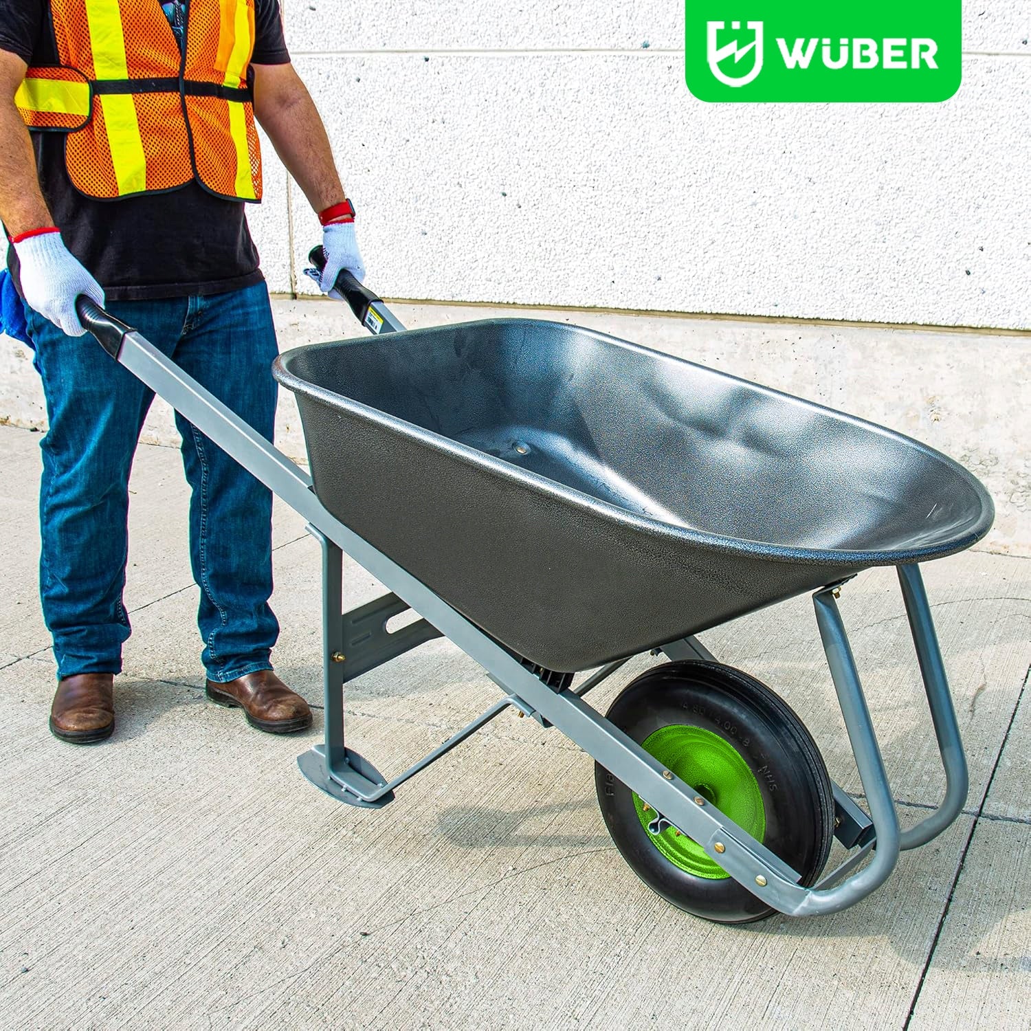 WHEELBARROW WHEEL 15" 4,8/4,00x8 2PR 200KG STRONG WITH INNER TUBE PUMPED WUBER Manufacturer code W00082 KOŁO KÓŁKO DO TACZKI POMPOWANE WUBER