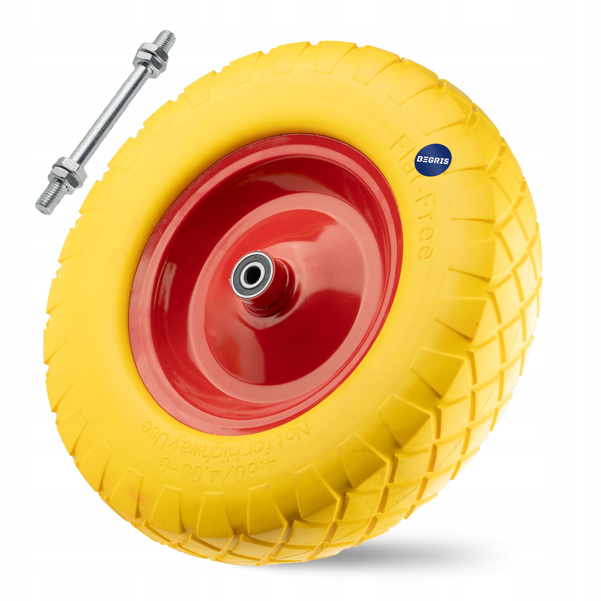 WHEELBARROW WHEEL Begris Solid Full Tubeless Metal Rim 400 8 PU