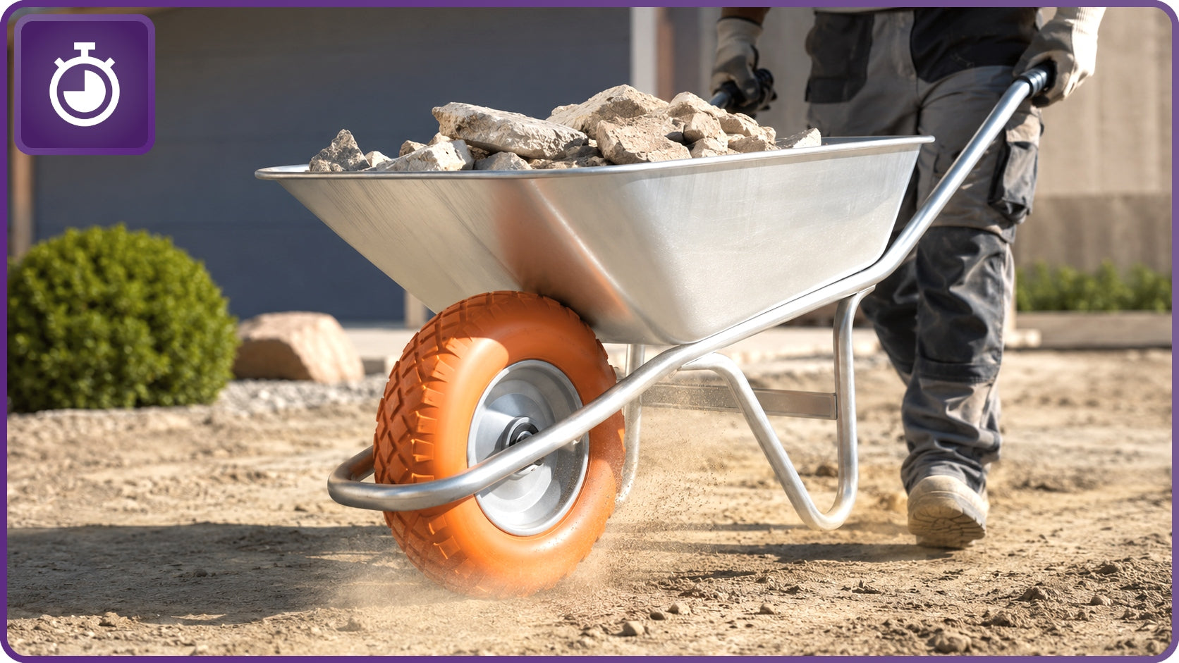 WHEELBARROW WHEEL FULL IMPENETRABLE 4.00-8 STEEL BEARING RIM 12 MM Manufacturer code KOŁO POMARAŃCZOWE BIAŁE