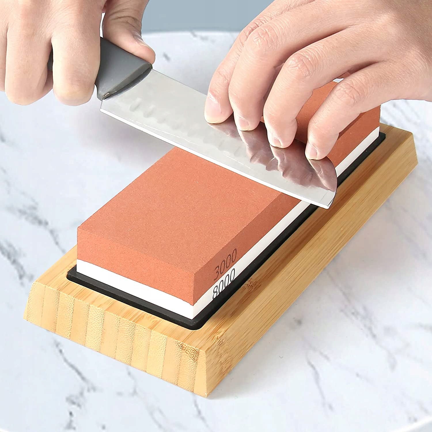 WHETSTONE WATER STONE SHARPENER FOR SHARPENING KNIVES DOUBLE-SIDED SET Packaging status original
