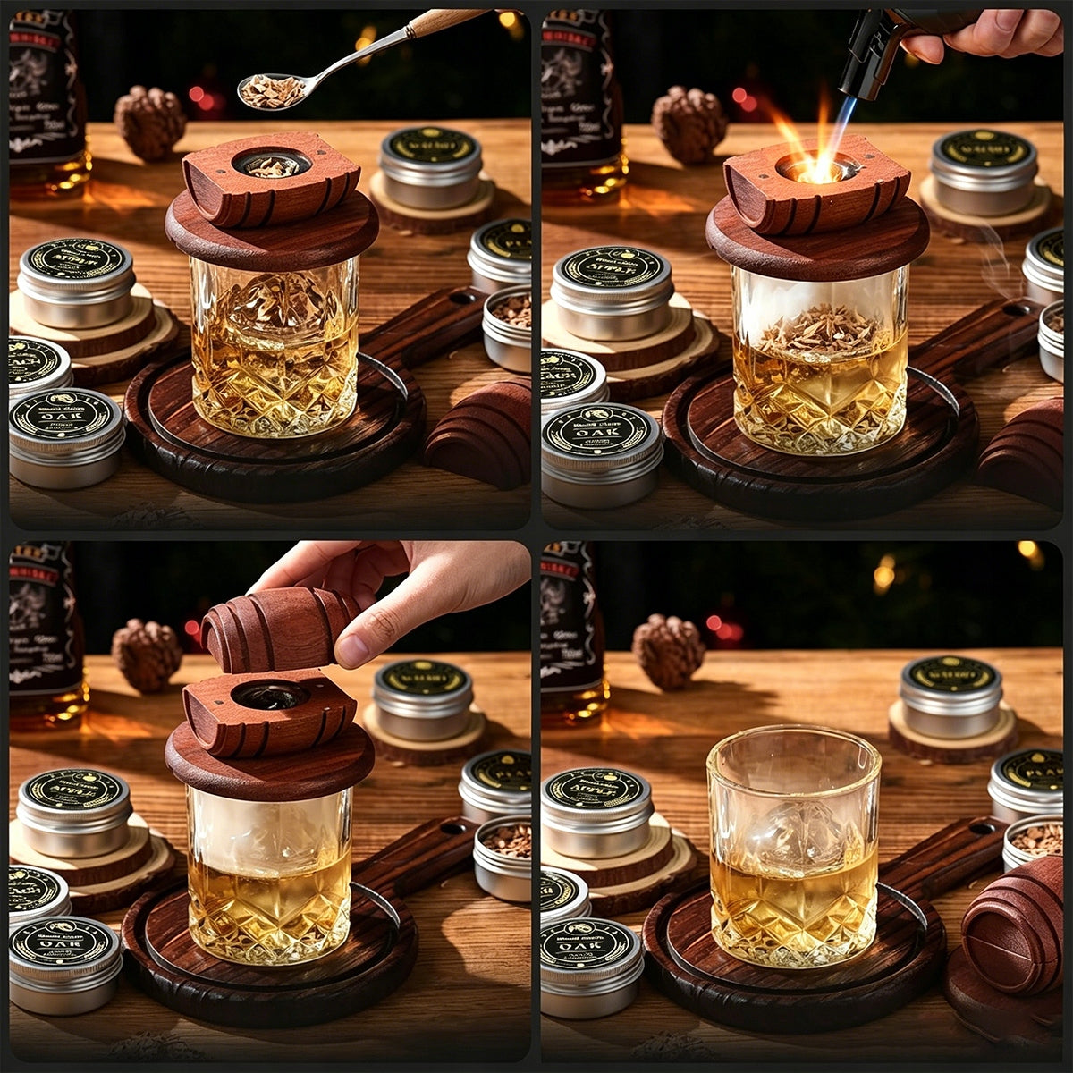WHISKY SMOKER Smoking Set Birthday Gift for Man. Manufacturer no brand