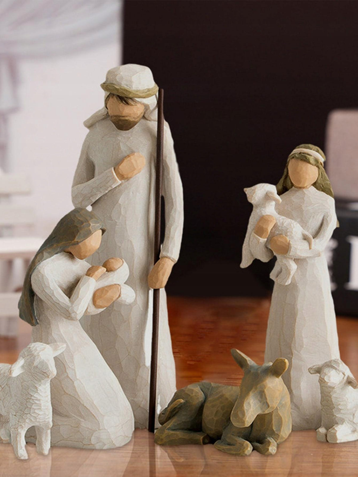 WHITE AND BROWN FIGURINES FOR NATIVITY SCENE CHRISTMAS HOLY FAMILY SHEIN Brand Shein