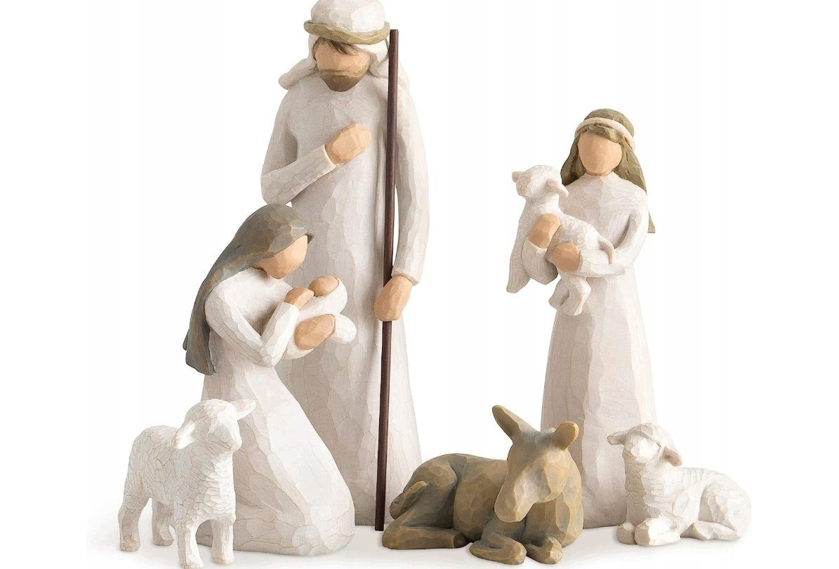 WHITE AND BROWN FIGURINES FOR NATIVITY SCENE CHRISTMAS HOLY FAMILY SHEIN