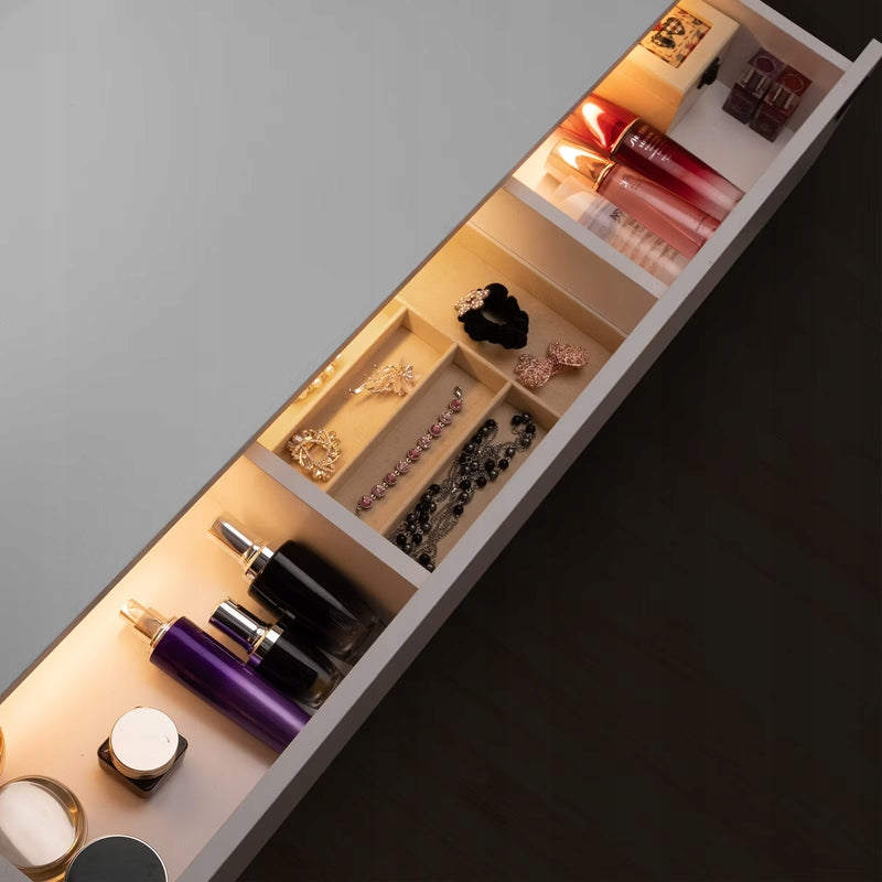 WHITE DRESSING TABLE COSMETIC WITH LED MIRROR Furniture depth 40 cm