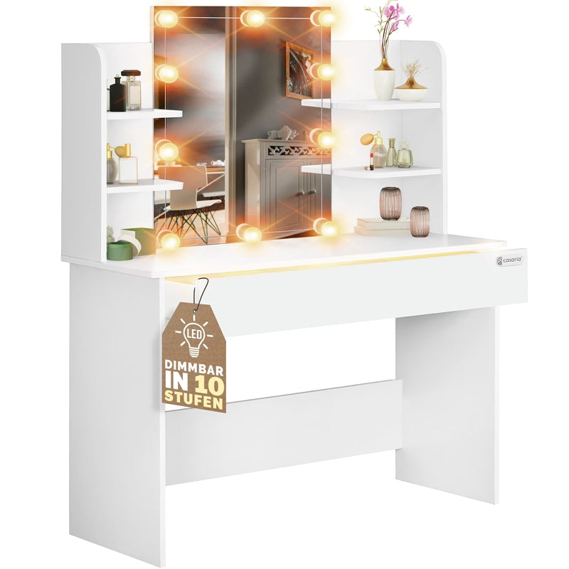 WHITE DRESSING TABLE COSMETIC WITH LED MIRROR Packaging status original