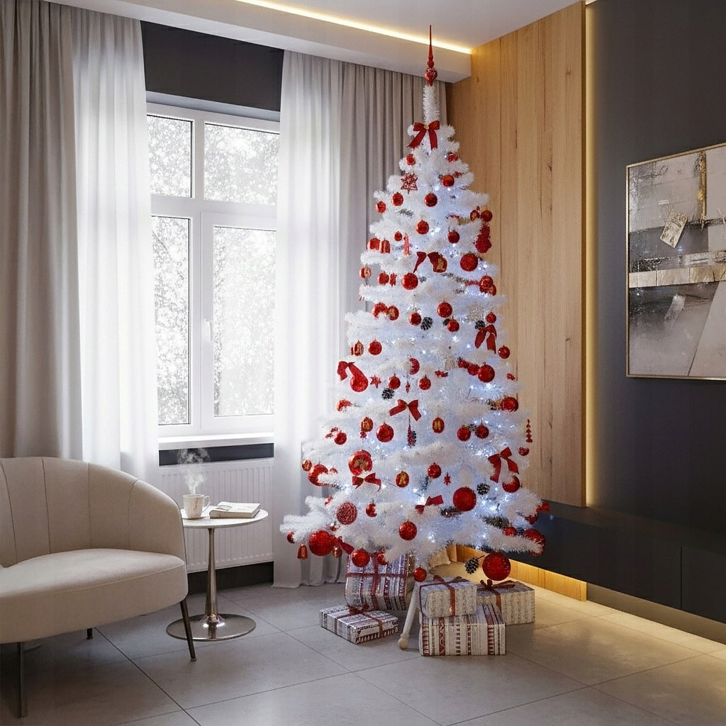 WHITE LADY 180cm BEAUTIFUL DENSE LARGE ARTIFICIAL CHRISTMAS TREE FIR PINE SPRUCE Packaging status original