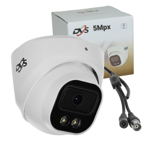 WHITE OUTDOOR ANALOG CAMERA 5Mpx DUAL LIGHT ANALOG DOME CAMERA