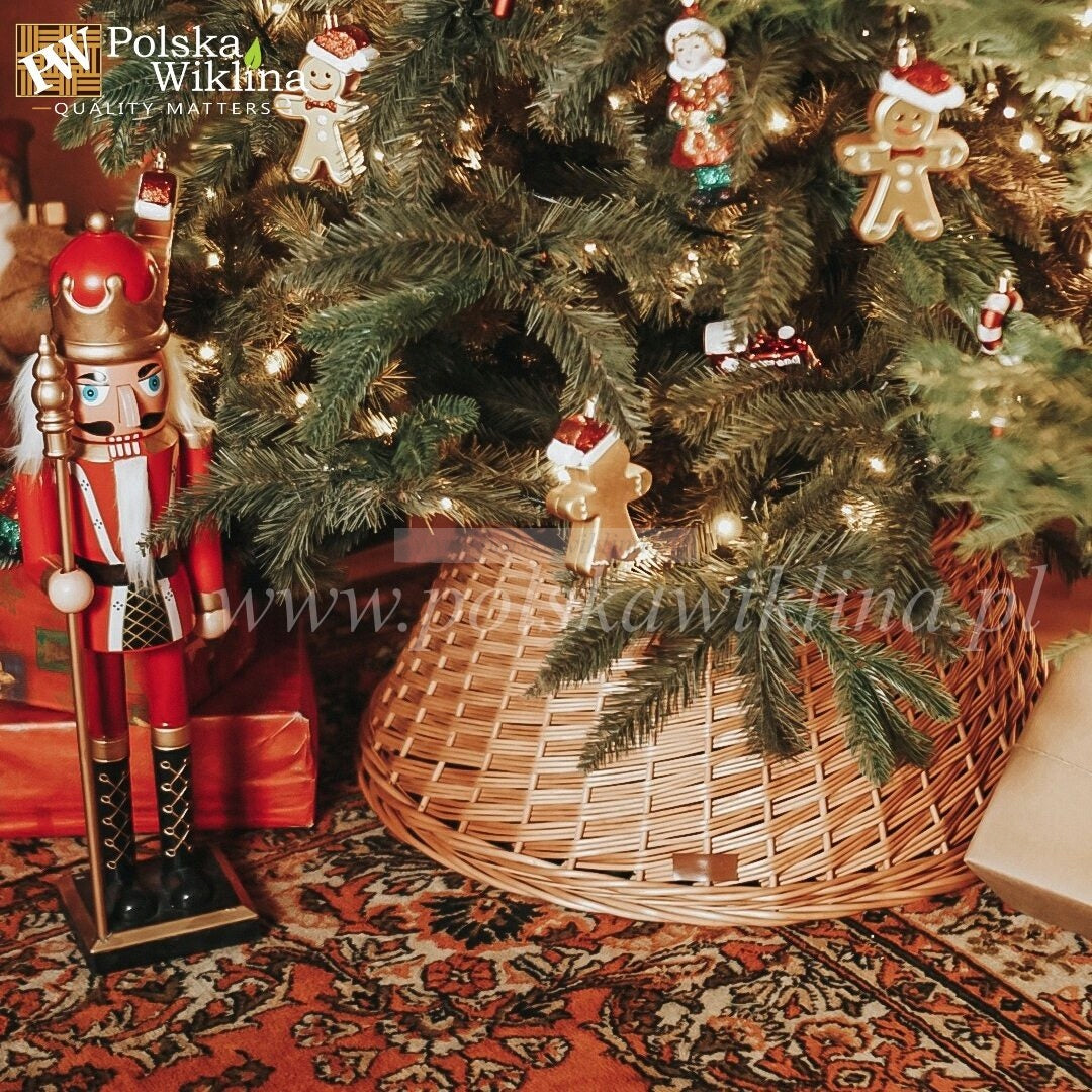 WICKER CHRISTMAS TREE STAND COVER Ø 45CM NATURAL Manufacturer code POL-WIK