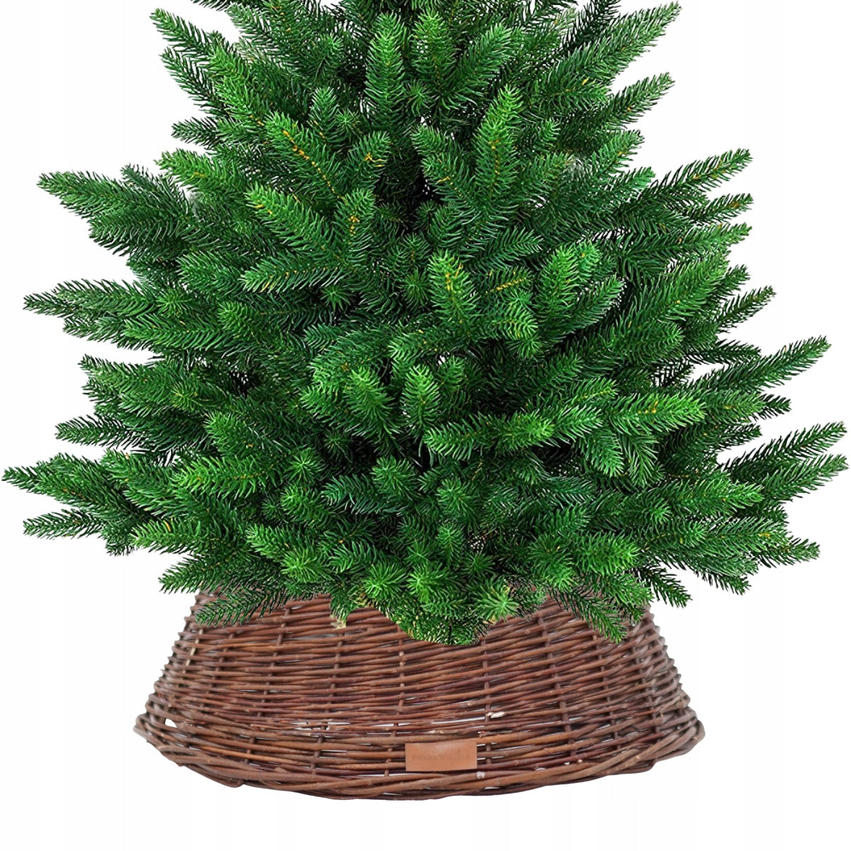 WICKER CHRISTMAS TREE STAND COVER Ø 60 CM DARK