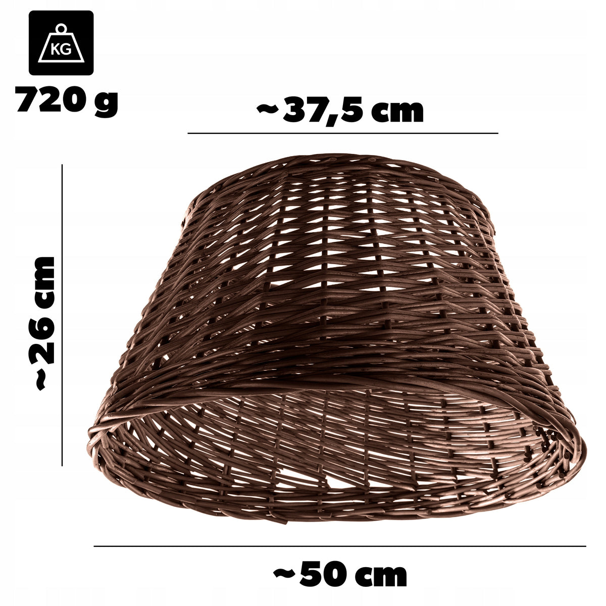 WICKER COVER FOR CHRISTMAS TREE STAND 50 cm COVER BASKET STAND BROWN Brand Kadax
