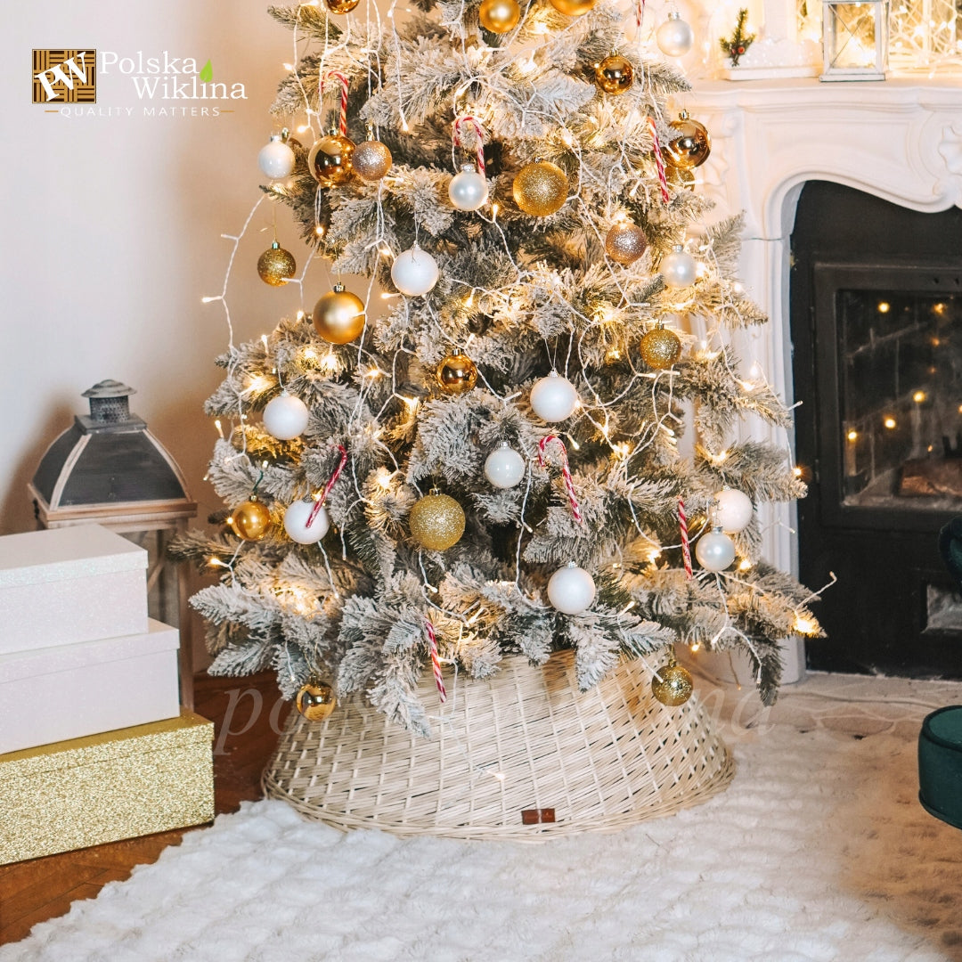 WICKER COVER FOR CHRISTMAS TREE STAND 60 CM WICKER COVER BLEACHED Manufacturer code KW-045