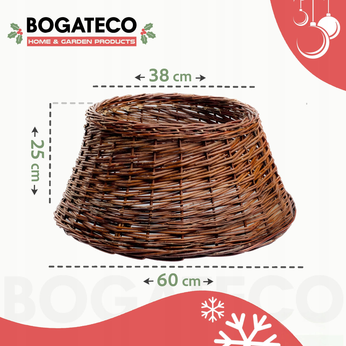WICKER COVER FOR CHRISTMAS TREE STAND 60CM CHRISTMAS TREE COVER BROWN Manufacturer code 5904569537807
