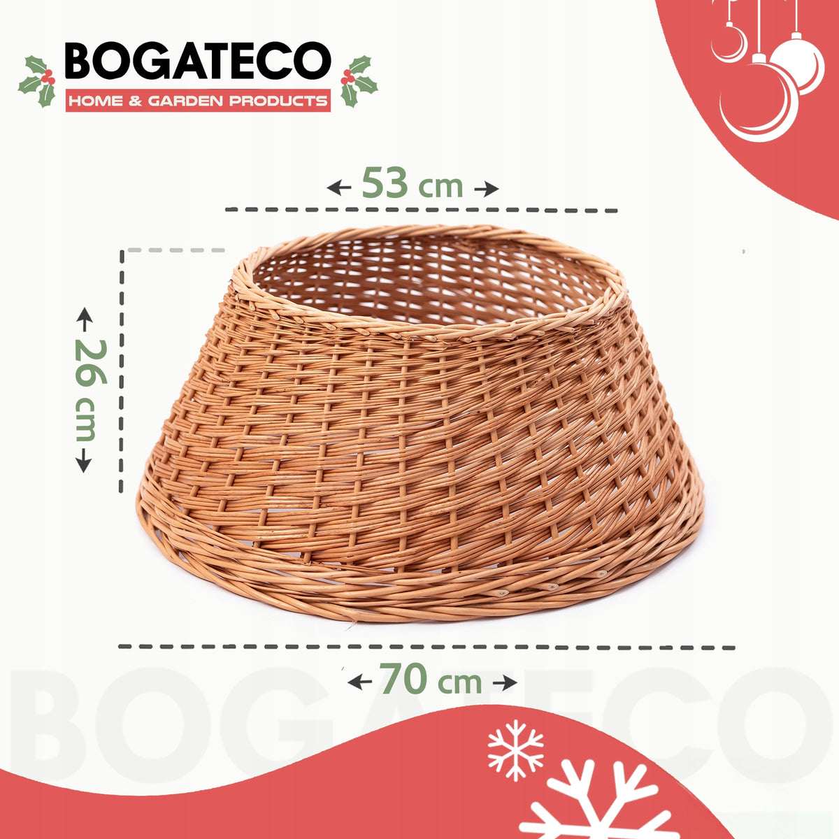 WICKER COVER FOR CHRISTMAS TREE STAND 70CM NATURAL CHRISTMAS TREE COVER Manufacturer code 5906079630054