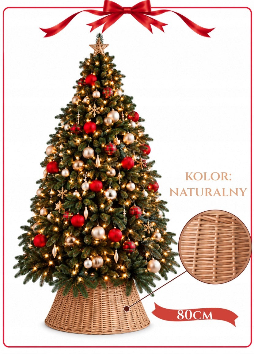 WICKER HYON STAND COVER FI 80 cm , NATURAL CHRISTMAS TREE BASKET
