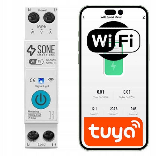 WIFI 16A TUYA SMART Relay WITH DIN WEAR MEASUREMENT REMOTE CONTROL