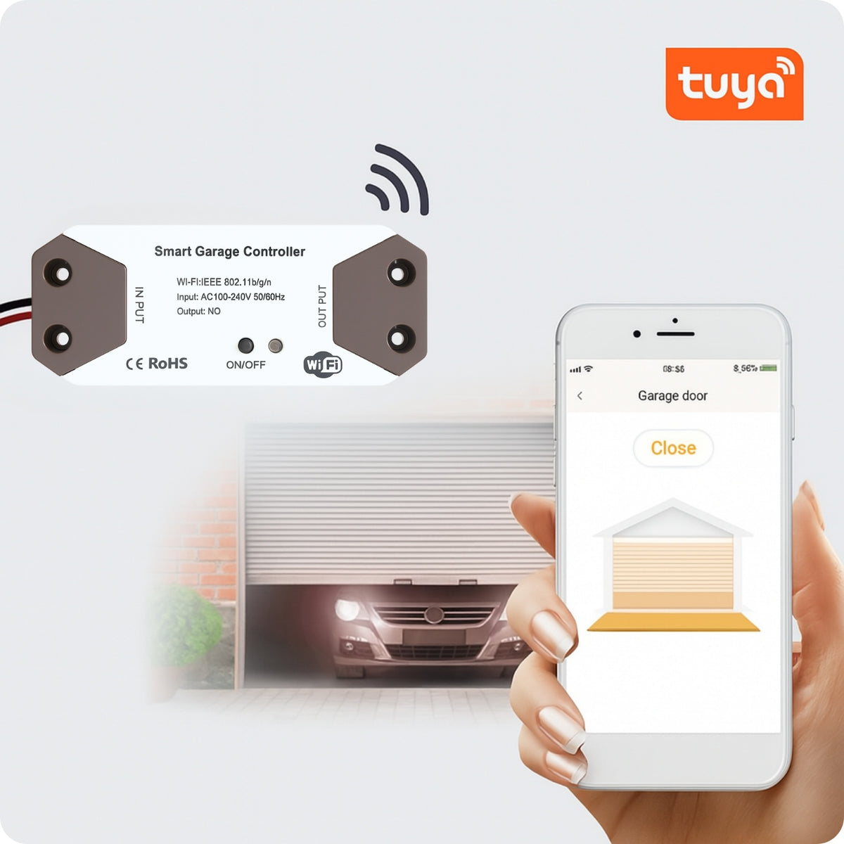 WIFI GATE CONTROLLER TUYA GARAGE EXIT RELAY OPENING REMOTE CONTROL Packaging status original