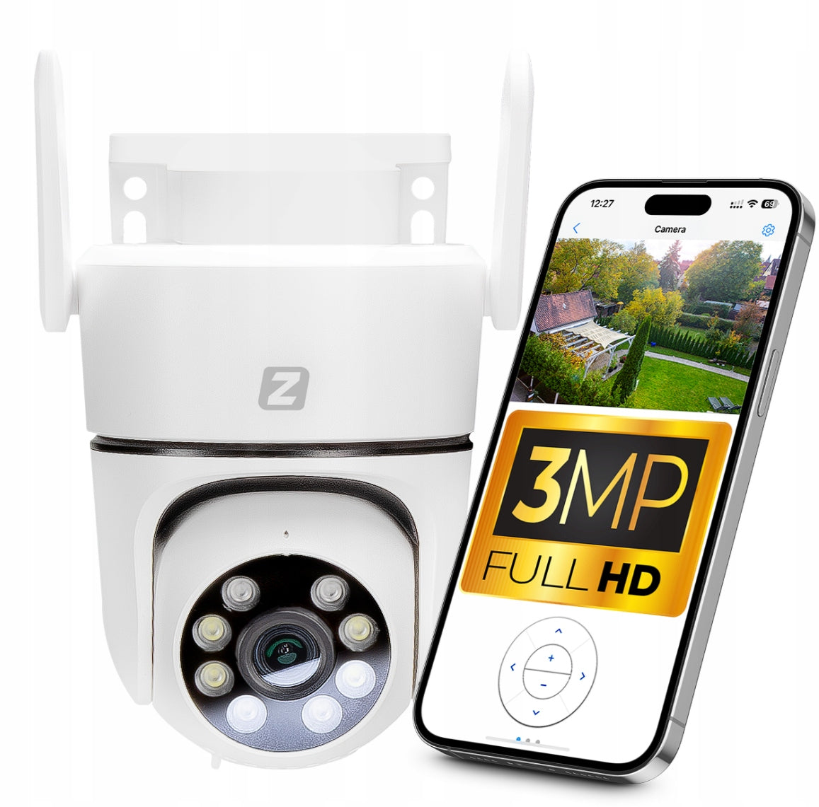 WIFI IP OUTDOOR CAMERA 3MPX ZOOM LED AI AUDIO P3