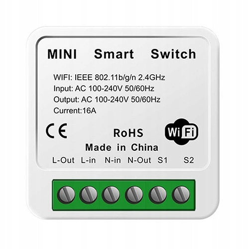 WIFI Relay Controller TUYA 1 Channel 230V 16A Smart Life MINI Packaging status original