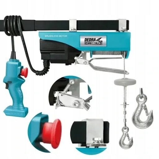 WINCH ATTRACTOR AKUM 250KG 18V SAS+ALL DED7111 DEDRA Power supply rechargeable battery