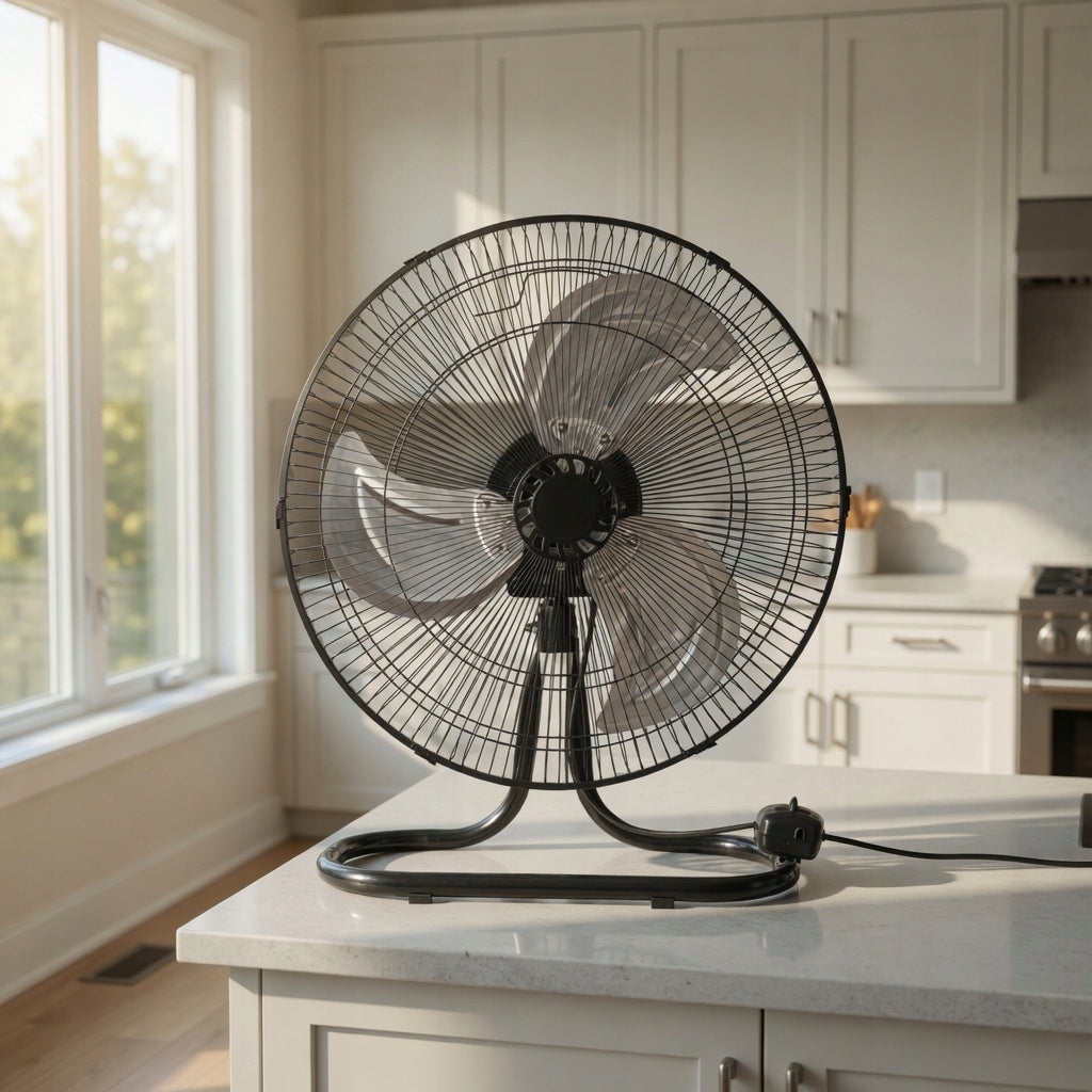 WINDMILL INDUSTRIAL FLOOR STANDING FAN LARGE QUIET POWERFUL 18 INCHES Packaging status original