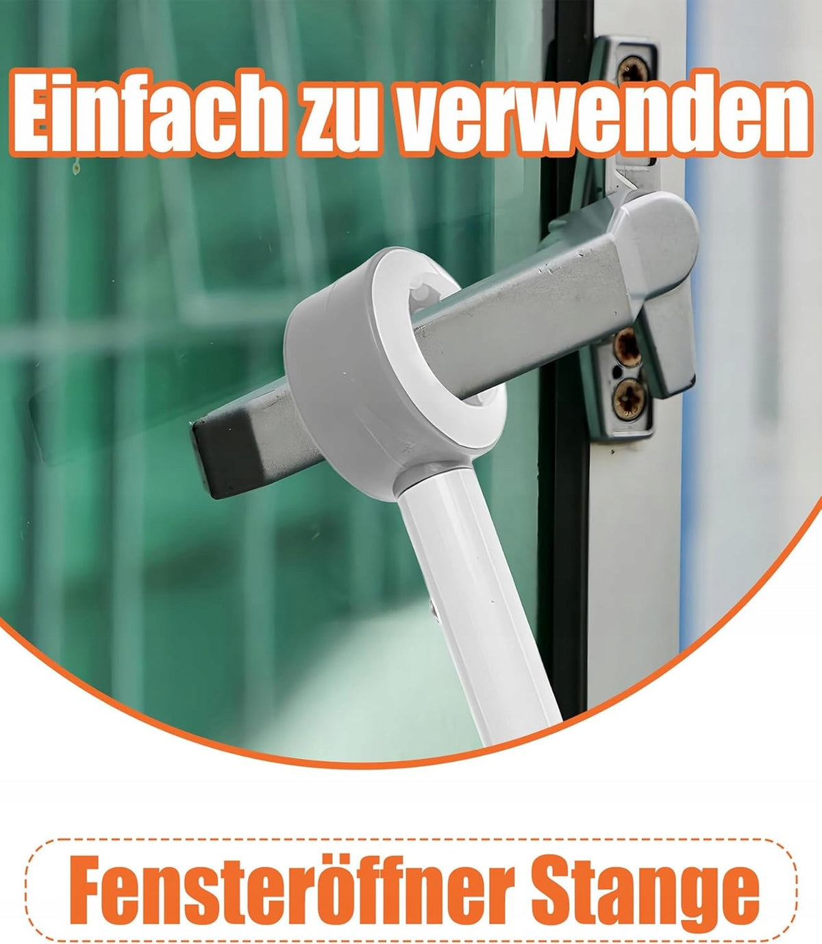 WINDOW HANDLE EXTENDER 45 CM WHITE LIGHT UNIVERSAL REINFORCED DURABLE Power supply rechargeable battery