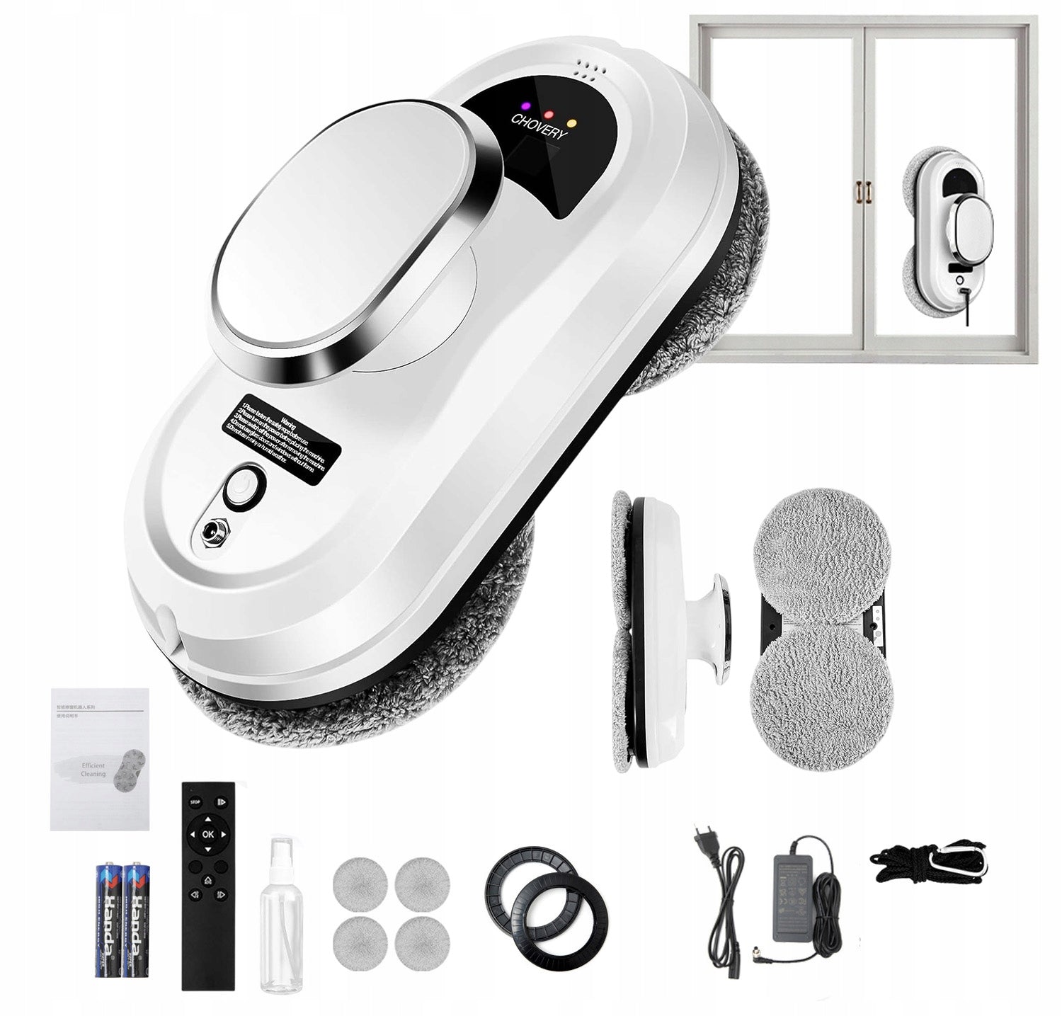 WINDOW ROBOT MIRROR WINDOW CLEANER Smart Window Washer SET