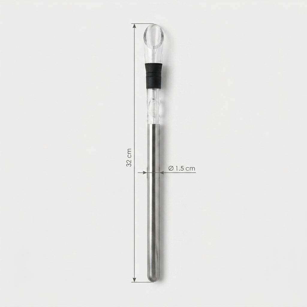 WINE COOLER CHOPSTICK chiller stick aerator pourer steel nrdz 3in1 Packaging status original
