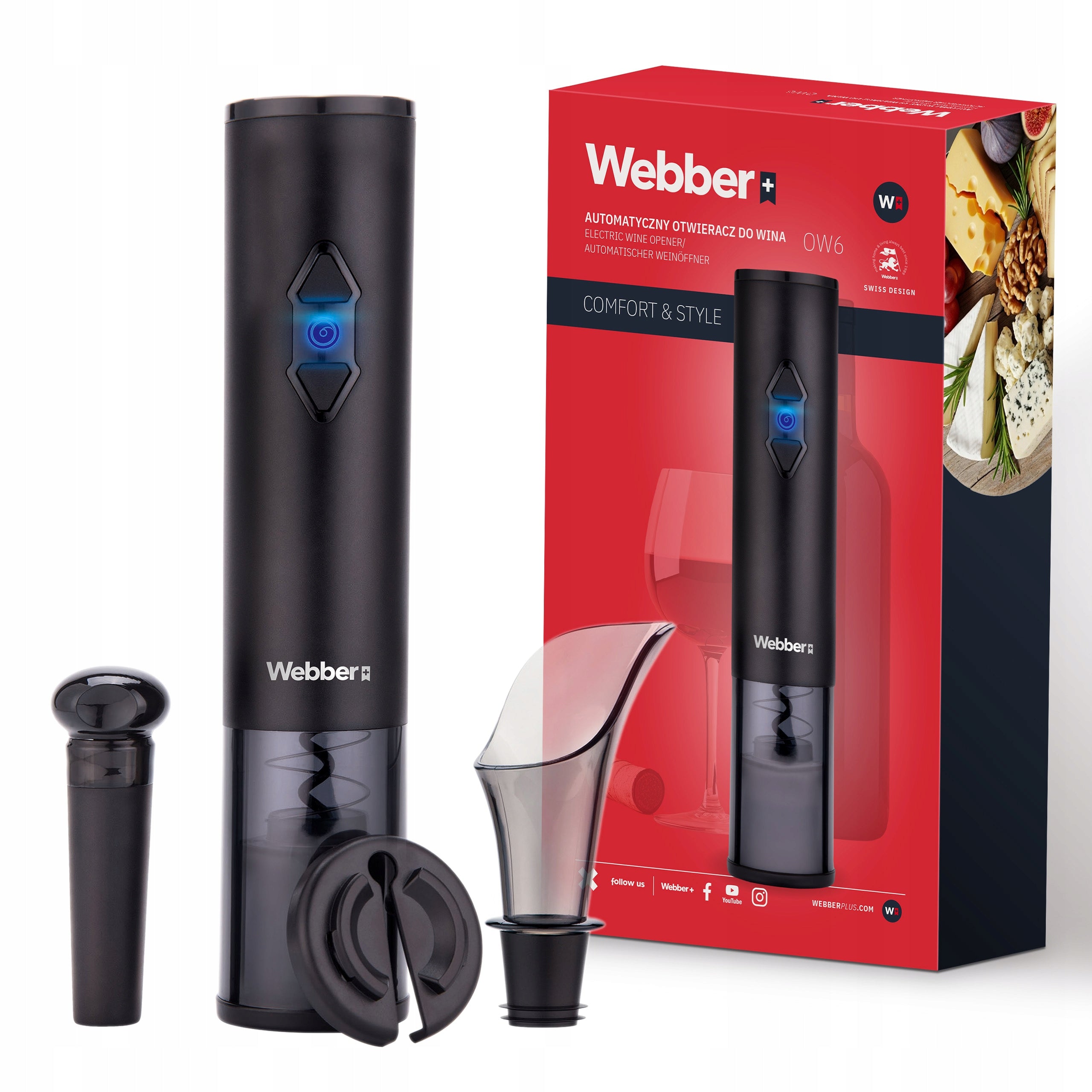 WINE CORKSCREW Waco Webber OW6 Cordless Automatic for Bottles