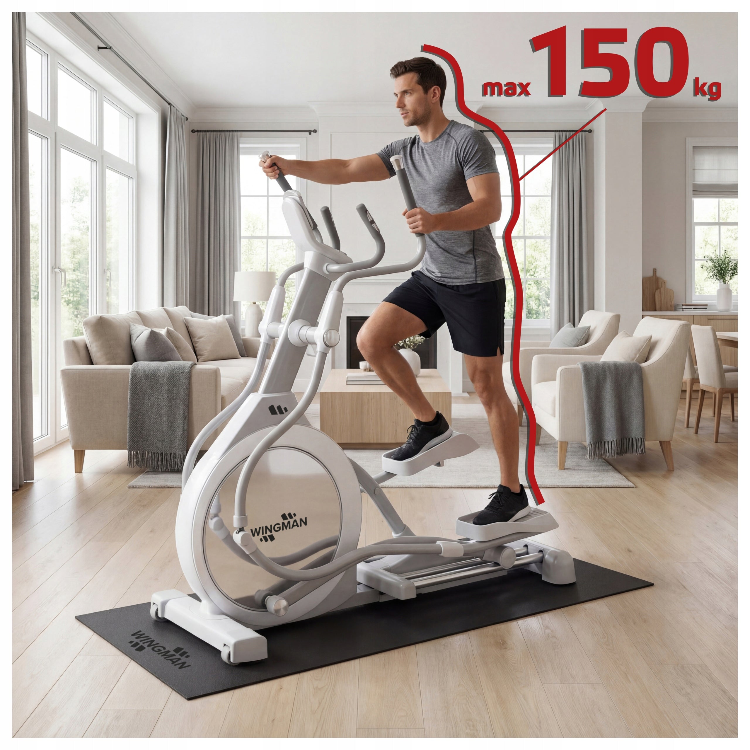 WINGMAN AIR220 PRO ELLIPTICAL CROSS TRAINER | ELLIPTICAL CROSS TRAINER | MAGNETIC | WHEEL 15KG Manufacturer code AIR220 Pro