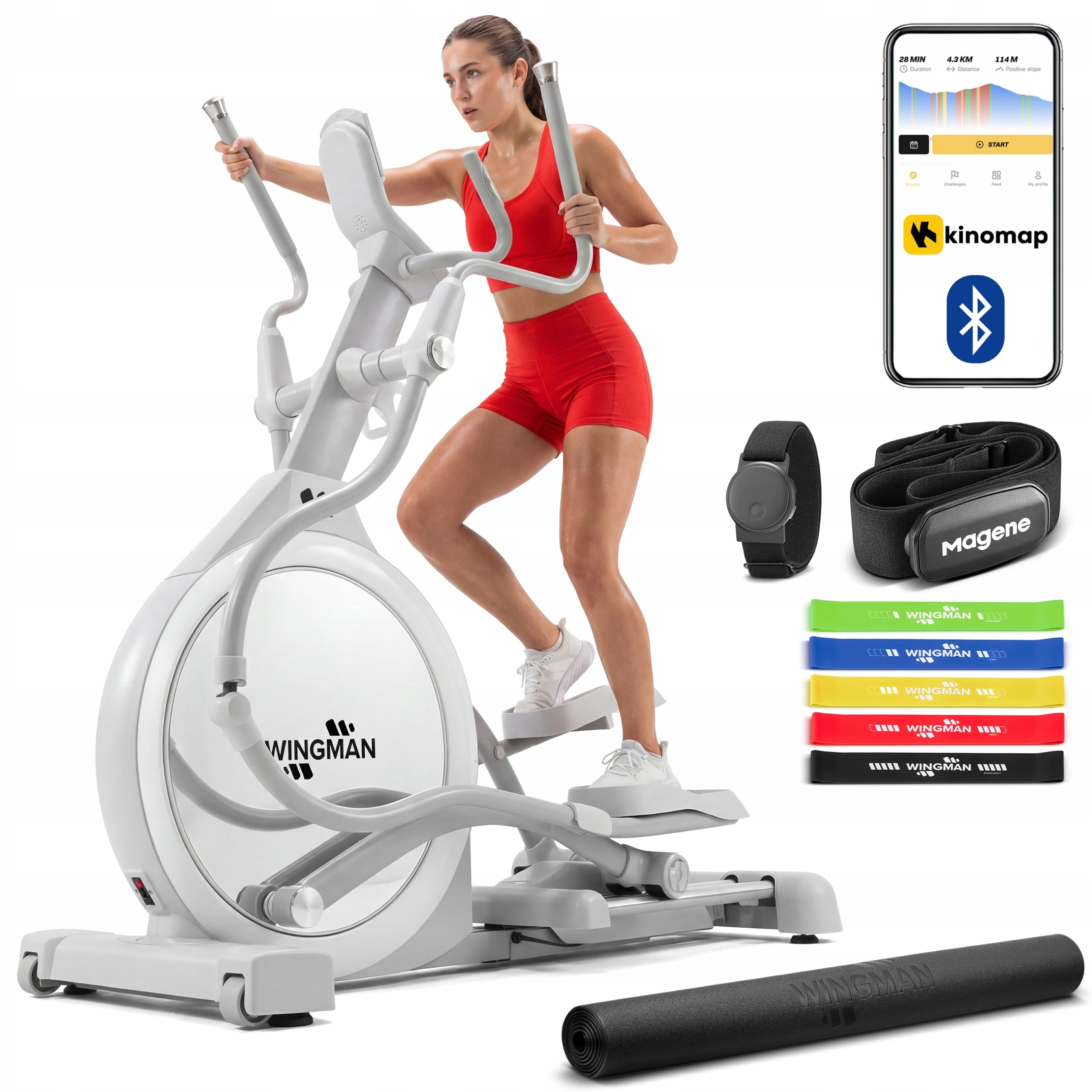 WINGMAN AIR220 PRO ELLIPTICAL CROSS TRAINER | ELLIPTICAL CROSS TRAINER | MAGNETIC | WHEEL 15KG