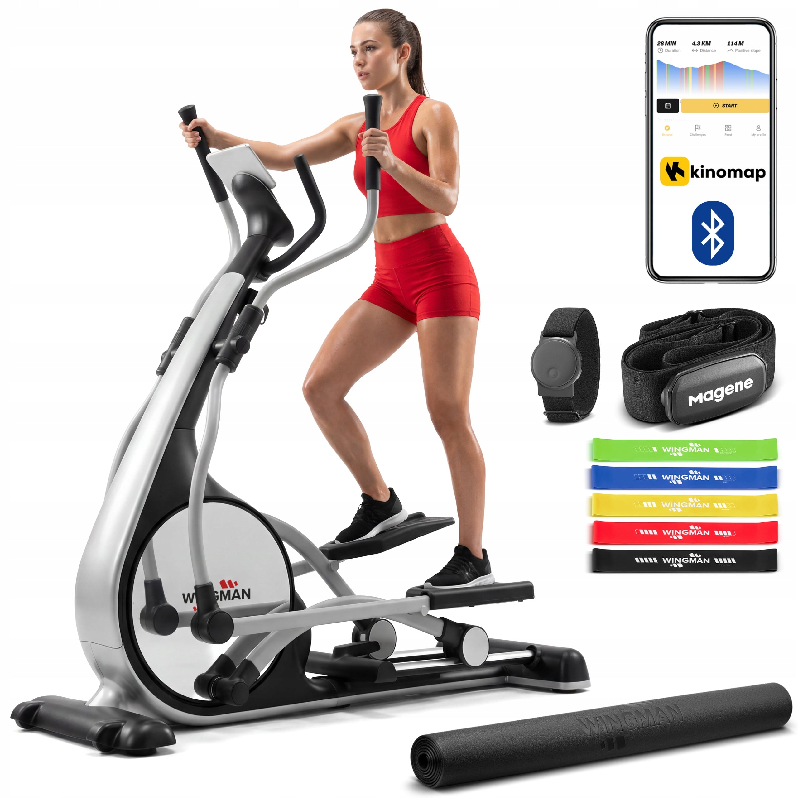 WINGMAN AIR90 PRO ELLIPTICAL CROSS TRAINER | ELLIPTICAL CROSS TRAINER | MAGNETIC | 8KG WHEEL