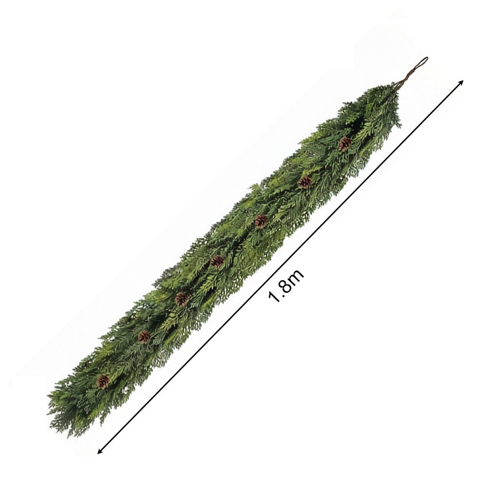 WINTER GARLAND 180 CM ARTIFICIAL GREENERY CEDAR DECORATION FOR STAIRS FIREPLACE Brand no brand
