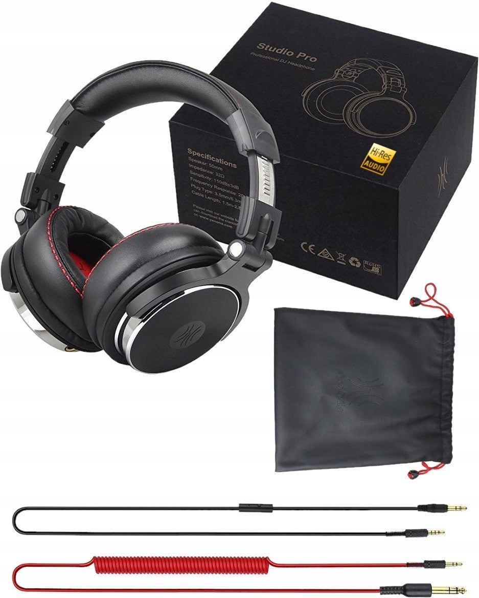 WIRED ON-EAR HEADPHONES WITH MICROPHONE FOR DJ ONEODIO PRO-50