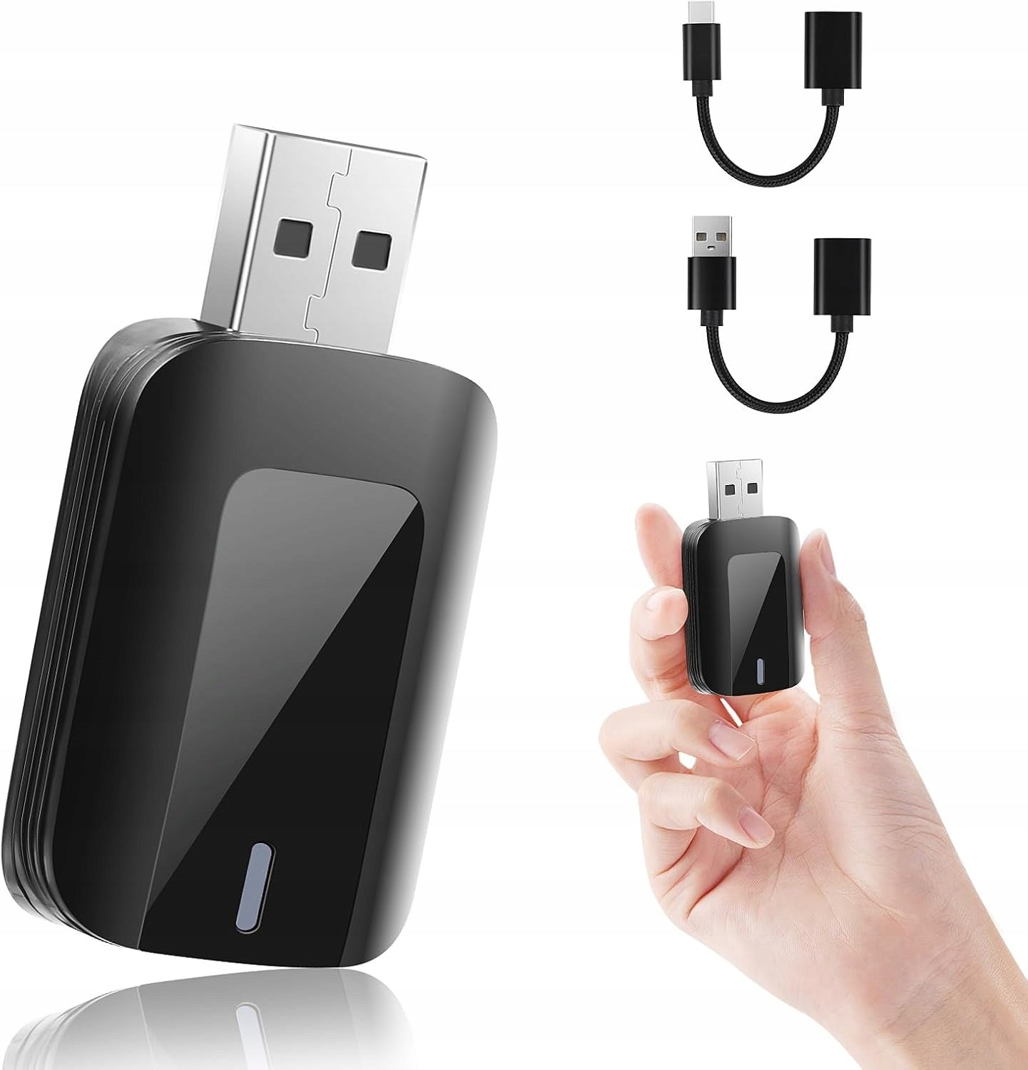 WIRELESS ADAPTER ANDROID AUTO CARPLAY 2IN1 USB USB-C