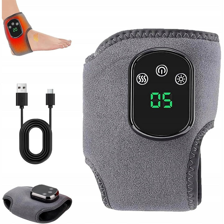 WIRELESS ANKLE MASSAGER ANTI-BURN 3 VIBRATION HEATING PAD