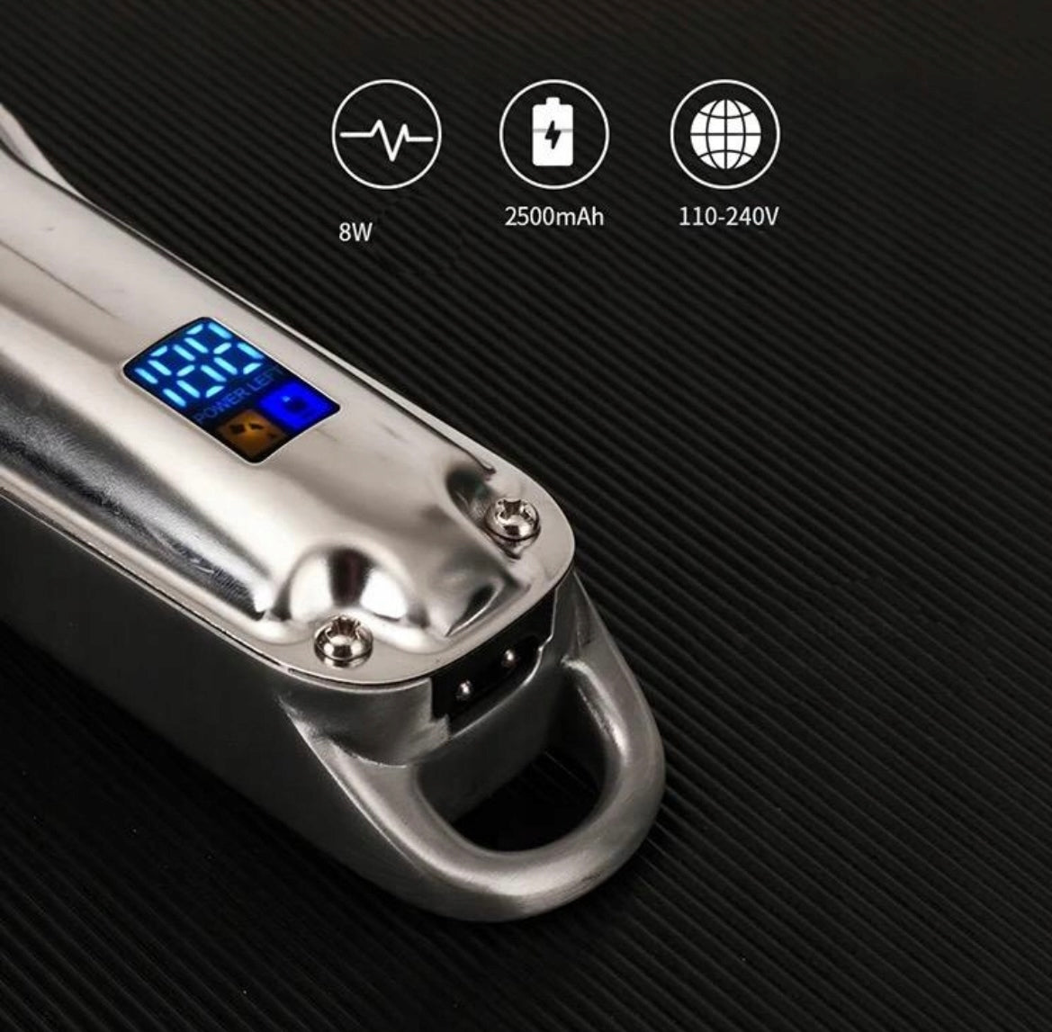 WIRELESS BEARD HAIR CLIPPER KEMEI LED USB Packaging status original