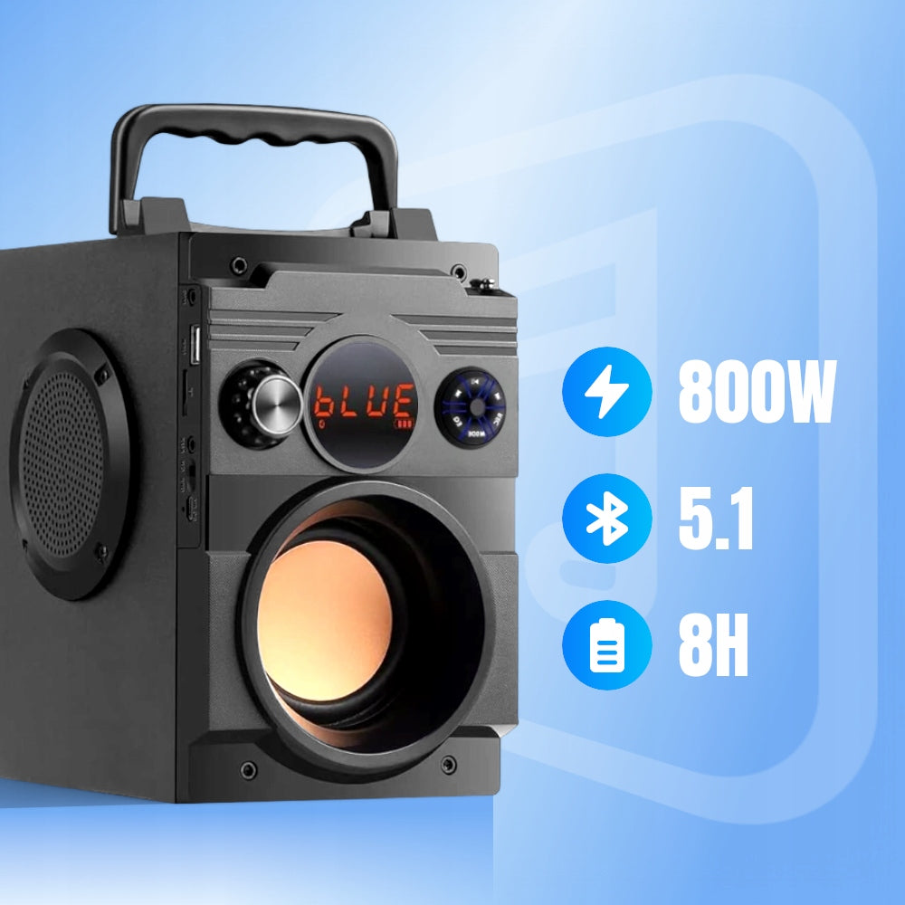 WIRELESS BLUETOOTH SPEAKER PORTABLE 800W MOBILE WITH FM USB SD RADIO EAN (GTIN) 5905937492858