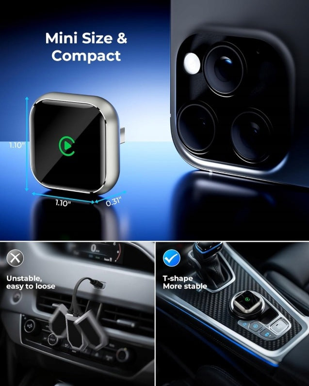 WIRELESS CARPLAY ADAPTER FOR APLLE IPHONE Packaging status original