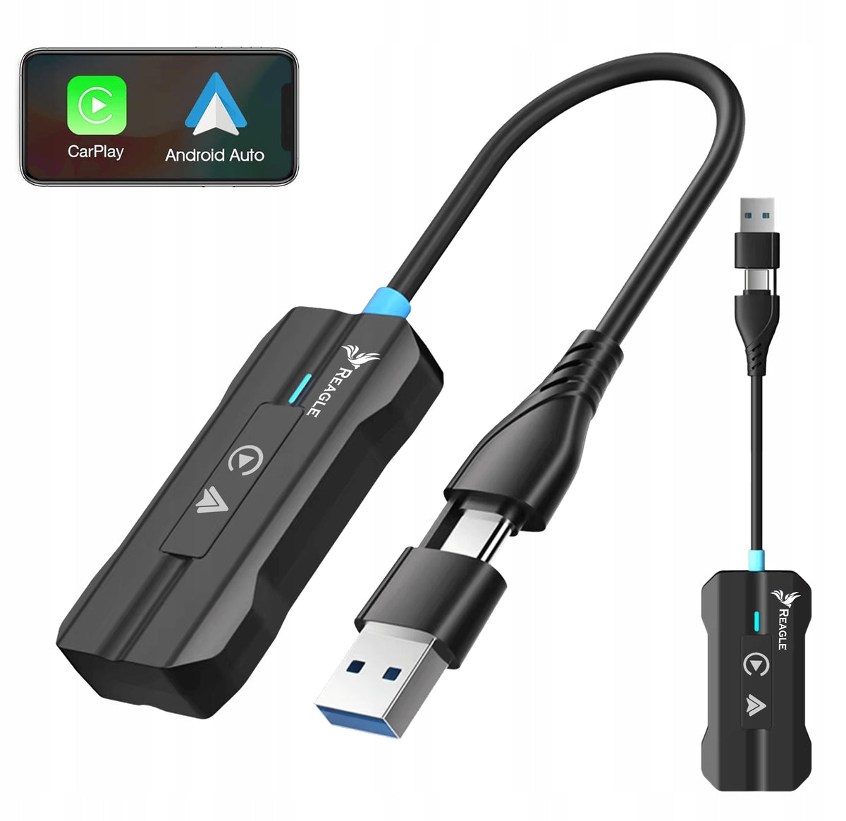 WIRELESS CARPLAY ANDROID AUTO CAR ADAPTER APPLE IPHONE