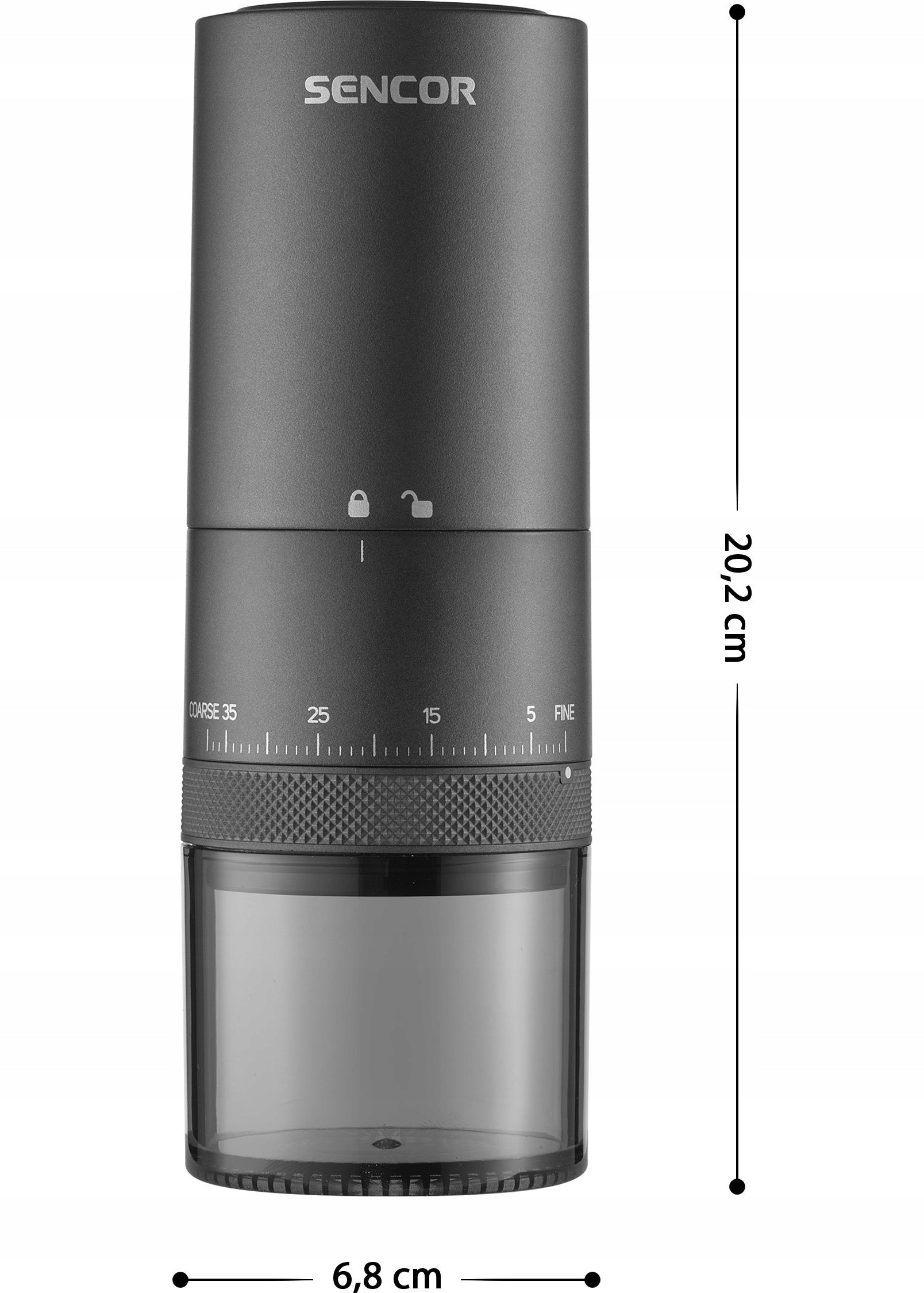 WIRELESS COFFEE GRINDER SENCOR SCG 4000BK USB-C 38 DEGREE GRINDING Manufacturer code SCG 4000BK