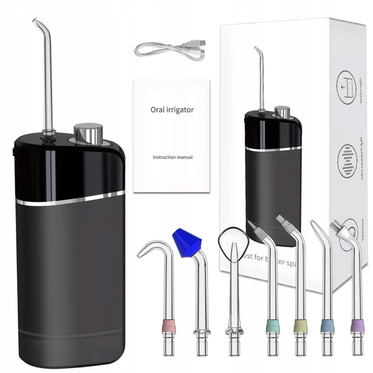 WIRELESS DENTAL IRRIGATION FOR TEETH WITH 7 NOZZLES Model BPF-02