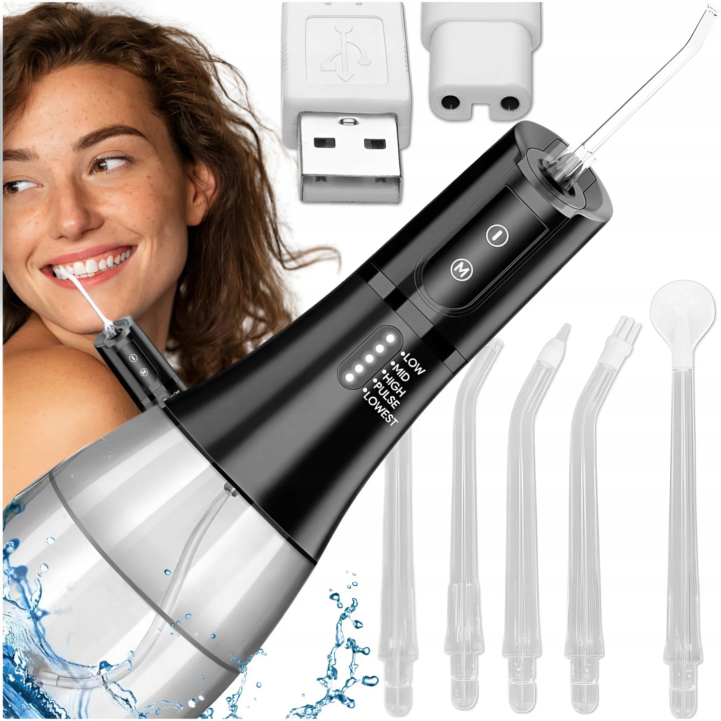 WIRELESS DENTAL IRRIGATOR 5 MODES 400ML + 5 TIPS EAN (GTIN) 5906186328240